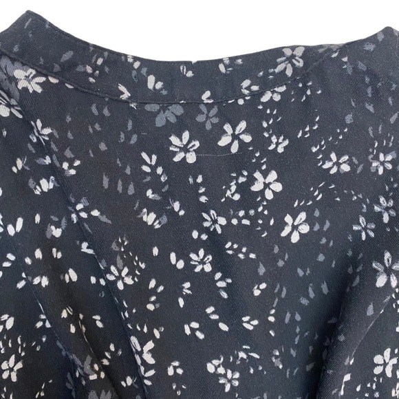 NWT Bella Dahl Maxi Shirt Dress in Black Tula Floral Size Medium - Picture 9 of 10